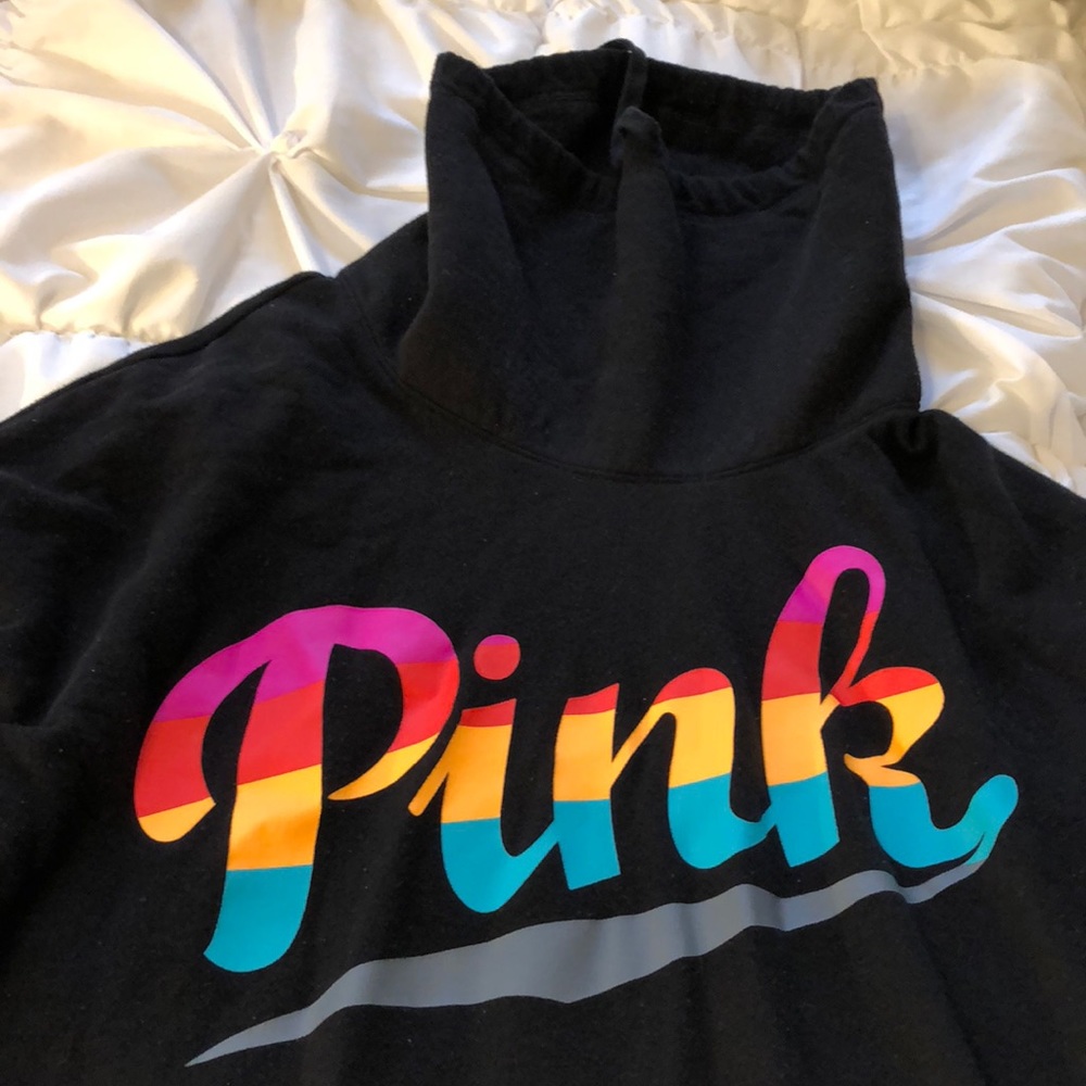 Limited edition pink turtle neck hoodie